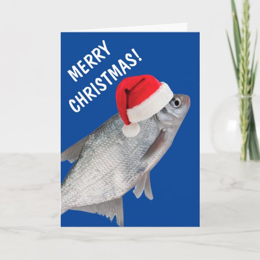Cartes Pour Fêtes Annuelles Gros poisson Noël drôle (Devant)