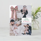 Cartes Pour Fêtes Annuelles Grosse corneille rouge verte Joyeux Noël Photo (Debout devant)