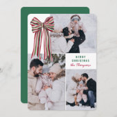 Cartes Pour Fêtes Annuelles Grosse corneille rouge verte Joyeux Noël Photo (Devant / Derrière)