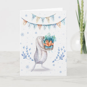 Cartes Pour Fêtes Annuelles Grotte de neige d'hiver Joyeux Noël