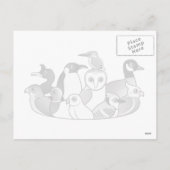 Cartes Pour Fêtes Annuelles Grue bébé Père Noël (Dos)