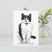 Cartes Pour Fêtes Annuelles Grungy Cat - One Cat Leads to Another (Debout devant)