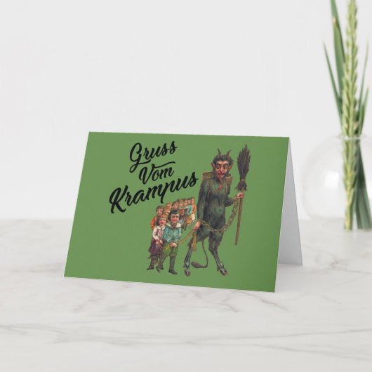 CARTES POUR FÊTES ANNUELLES GRUSS VOM KRAMPUS (Devant)