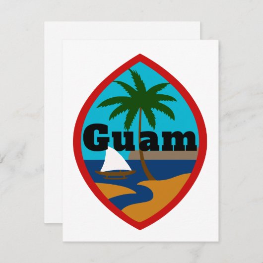 Cartes Pour Fêtes Annuelles Guam Seal Open Book Card (Devant / Derrière)