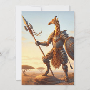 Cartes Pour Fêtes Annuelles guerrier girafe