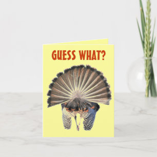 Cartes Pour Fêtes Annuelles Guess What? Turkey Butt! Note Card
