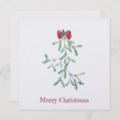 Cartes Pour Fêtes Annuelles Gui (Devant / Derrière)