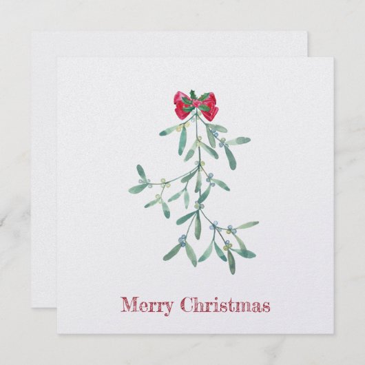 Cartes Pour Fêtes Annuelles Gui (Devant / Derrière)