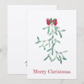 Cartes Pour Fêtes Annuelles Gui (Devant / Derrière)
