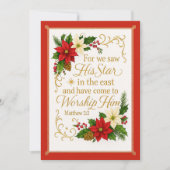 Cartes Pour Fêtes Annuelles Guidée par Son Étoile Matthieu 2:2 Bénédiction de  (Devant)