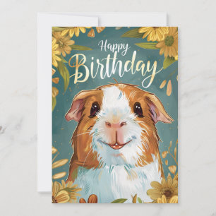 Cartes Pour Fêtes Annuelles Guinée Pig Joyeux anniversaire