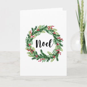 Cartes Pour Fêtes Annuelles Guirlande d'aquarelle de Noël
