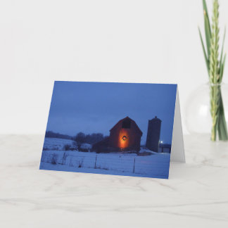 Cartes Pour Fêtes Annuelles Guirlande de grange