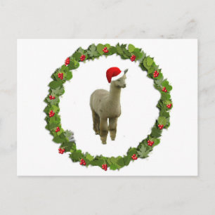 Cartes Pour Fêtes Annuelles Guirlande de Noël Alpaca