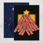 Cartes Pour Fêtes Annuelles Guirlande de Noël en bacon (Devant / Derrière)