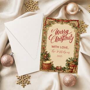 Cartes Pour Fêtes Annuelles Guirlande de Noël victorienne de fêtes