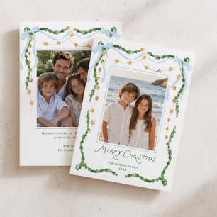 Cartes Pour Fêtes Annuelles Guirlande Fantaisiste Joyeux Noël Photo