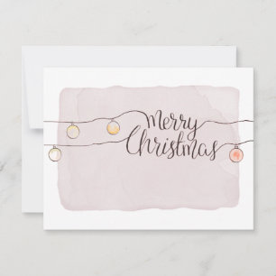 Cartes Pour Fêtes Annuelles Guirlande lumineuse avec écriture calligraphique J