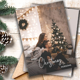 Cartes Pour Fêtes Annuelles Guirlande lumineuse de Noël pour couple urbain mod