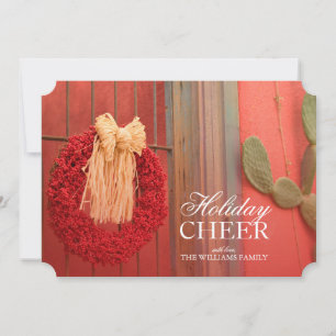 Cartes Pour Fêtes Annuelles Guirlande rouge de Ristra de piment avec l'arc