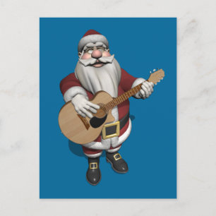 Cartes Pour Fêtes Annuelles Guitar de Santa Plays