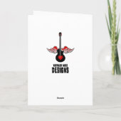 Cartes Pour Fêtes Annuelles Guitare cardiaque (Dos)