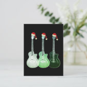 Cartes Pour Fêtes Annuelles Guitare de Noël Père Noël vert (Debout devant)