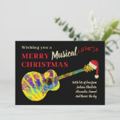 Cartes Pour Fêtes Annuelles Guitare de Noël Rock and Roll (Debout devant)