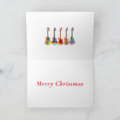 Cartes Pour Fêtes Annuelles Guitare Noël Funny Psychedelic Festive Musique H (Intérieur)