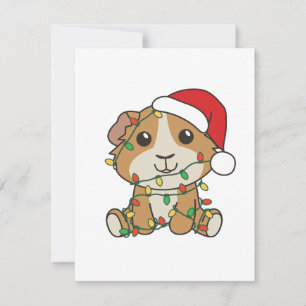 Cartes Pour Fêtes Annuelles Guniea Cochon Noël Animaux d'hiver Vacances