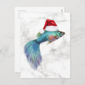 Cartes Pour Fêtes Annuelles Guppy Xmas (Devant / Derrière)