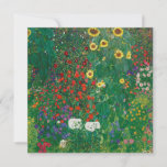 Cartes Pour Fêtes Annuelles Gustav Klimt - Jardin agricole avec tournesols<br><div class="desc">Gustav Klimt - Jardin agricole avec tournesols</div>