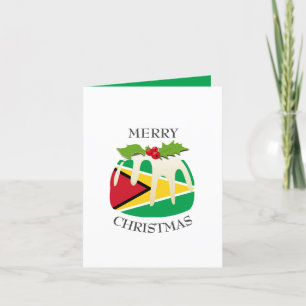 Cartes Pour Fêtes Annuelles GUYANA FLAG Pudding de Noël Festif