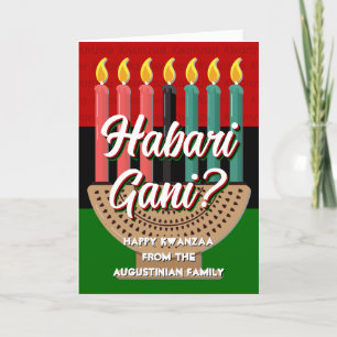 Cartes Pour Fêtes Annuelles HABARI GANI Personnalisé Kwanzaa