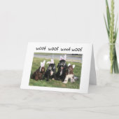 CARTES POUR FÊTES ANNUELLES HABILLÉ DE DOGGIES POUR VOTRE PÂQUES (Devant)