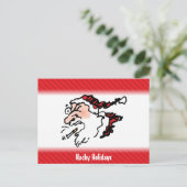 Cartes Pour Fêtes Annuelles Hackin Père Noël Drôle Cartoon (Debout devant)