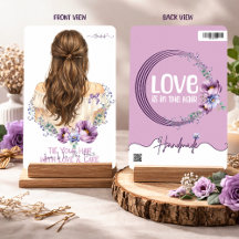 Hair Clip & Scrunchie Display Card  Floral Boutiqe