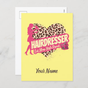 Cartes Pour Fêtes Annuelles Hairtraver leopard Hair Hustler Hairstylist
