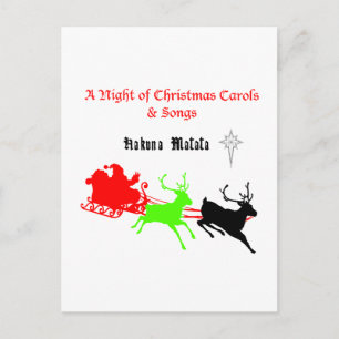 Cartes Pour Fêtes Annuelles Hakuna Matata Les cadeaux du Père Noël avec un cha