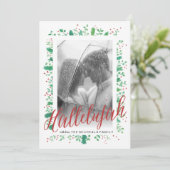 Cartes Pour Fêtes Annuelles Hallelujah with Christmas Greens (Debout devant)