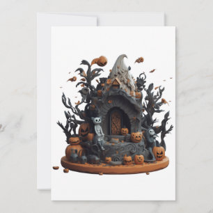 Cartes Pour Fêtes Annuelles Halloween 3D Haunted Kitty House