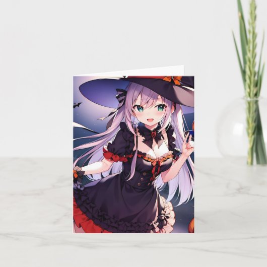 Cartes Pour Fêtes Annuelles Halloween Anime W (Devant)