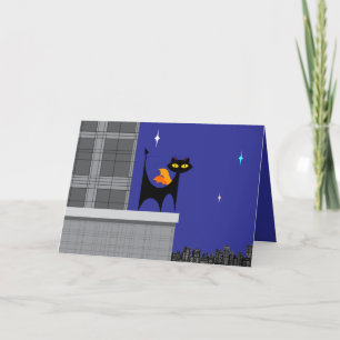 Cartes Pour Fêtes Annuelles Halloween Cat Demon