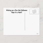 Cartes Pour Fêtes Annuelles Halloween Chat noir et Chouette mignonne (Dos)