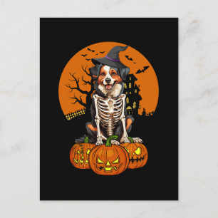 Cartes Pour Fêtes Annuelles Halloween, chien berger australien