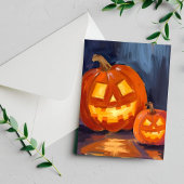 Cartes Pour Fêtes Annuelles Halloween Citrouille Jack-O-Lantern
