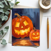 Cartes Pour Fêtes Annuelles Halloween Citrouille Jack-O-Lantern