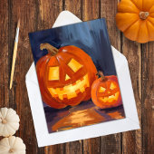 Cartes Pour Fêtes Annuelles Halloween Citrouille Jack-O-Lantern