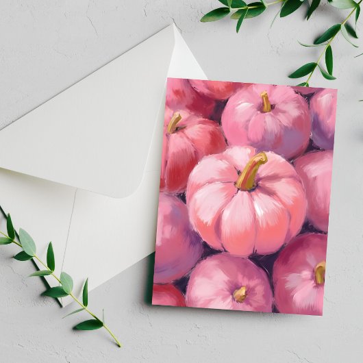 Cartes Pour Fêtes Annuelles Halloween Citrouille Pink Pastel
