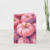 Cartes Pour Fêtes Annuelles Halloween Citrouille Pink Pastel (Devant)